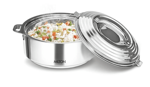 MILTON Galaxia 1000 Double Walled Stainless Steel Casserole, 1.2 litres, Silver | PU Insulated | Hot & Cold | Hygiene | Odourless - Image 2